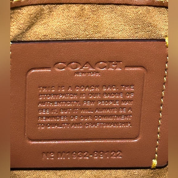 COACH 1941 Emery Varsity Stripe Glovetanned Pebble Leather Crossbody in Chalk - Picture 10 of 13